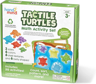 Tactile Turtles Math Activity Set, Toddler Numbers and Counting, Math Counters f