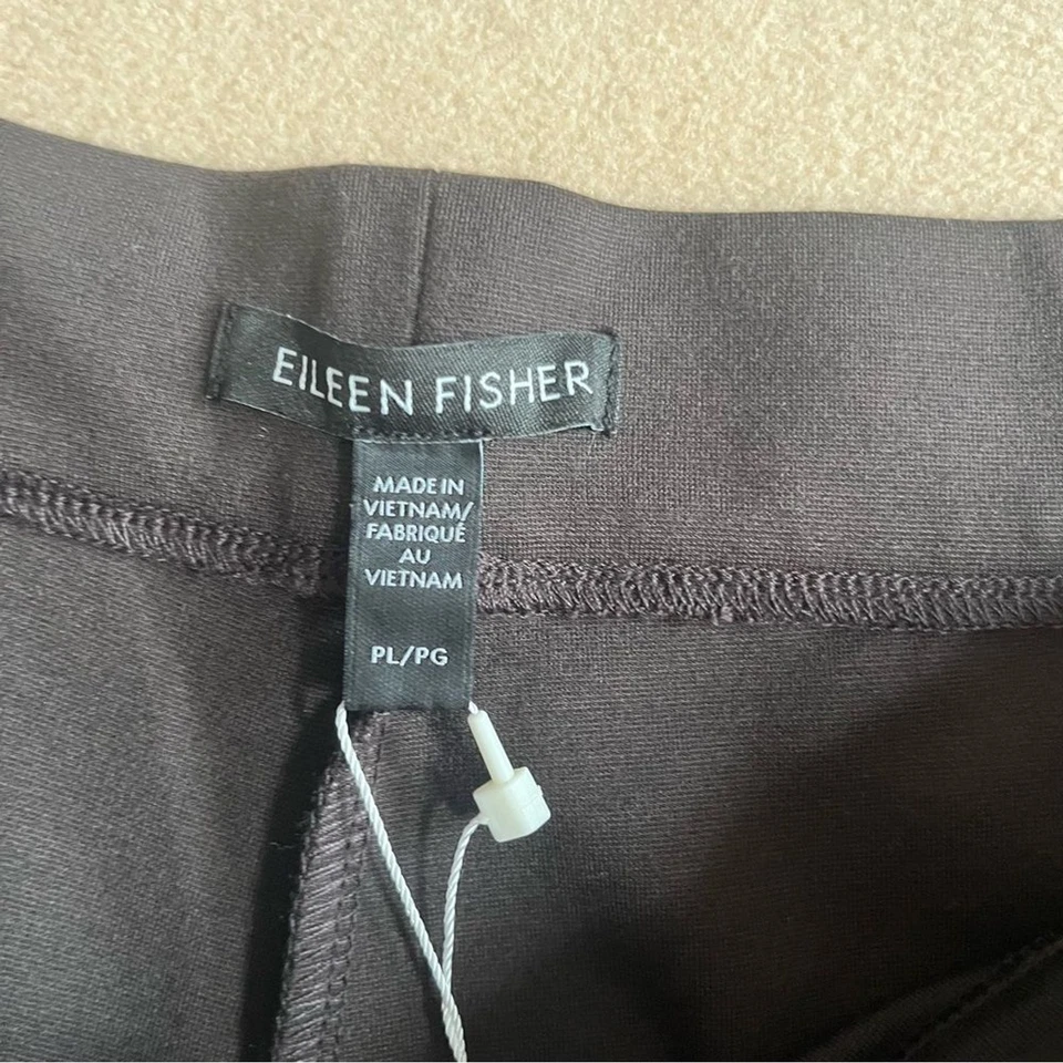 Eileen Fisher NUEVO Pantalón Lavable Flex Ponte Pierna Ancha Cintura Alta Espresso PL Foto 4 de 4