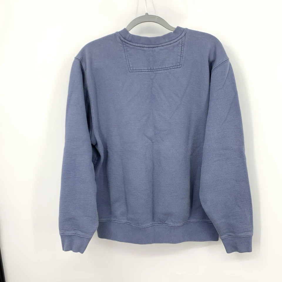 LL Bean Hombres Talla Mediana Sudadera Cuello Redondo Pullover Top Azul Algodón Tradicional Foto 3 de 4