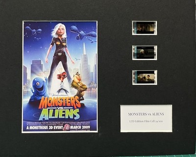 MONSTERS vs ALIENS. . 35mm Film Cell Mounted Display