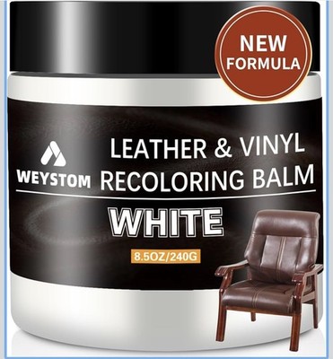 WEYSTOM LEDER und VINYL UMFÄRBEN FÄRBEN REPARATUR WIEDERHERSTELLEN BALSAM KIT WEISS. 240g8,5oz