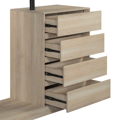 Armadio guardaroba armadio rack portaoggetti organizer con 4 cassetti + 3 ripiani - Foto 13 di 15
