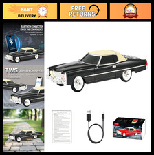 Retro Sedan Bluetooth Car Speaker - HD Stereo, TWS, FM, USB/TF, LED Lights, Port