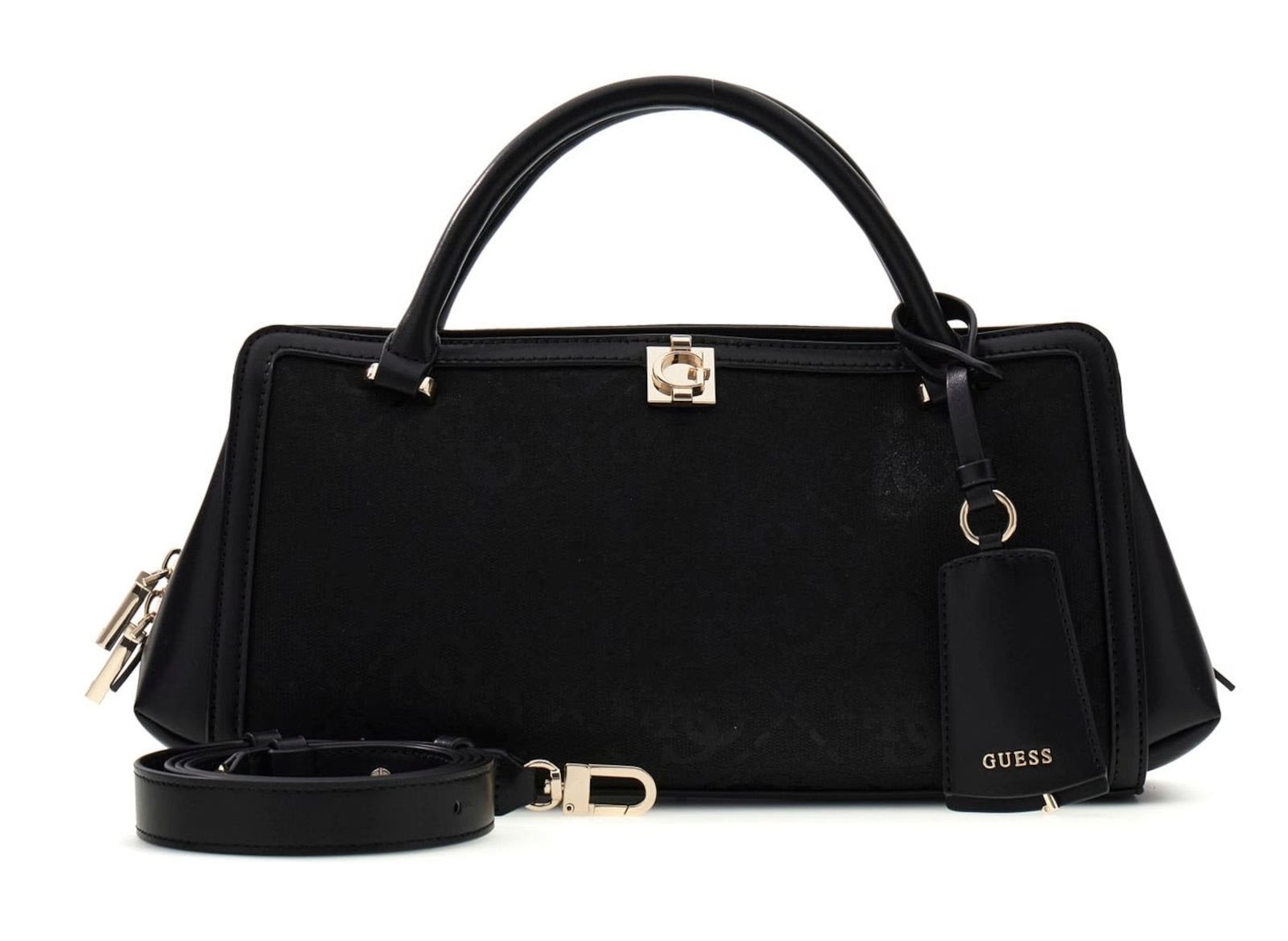 GUESS shoulder bag Audrey Logo Girlfriend Satchel S Black Logo