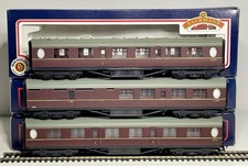 3 Bachmann Thompson ex-LNER Coaches BR Maroon 34-401 / 34-451 / 34-476 OO Gauge