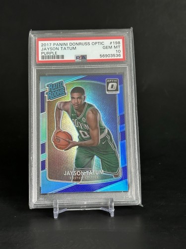 2017-18 Panini Donruss Optic #198 Jayson Tatum Purple PSA 10