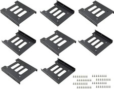 8Pcs 2.5" to 3.5" SSD HDD Hard Disk Drive Bays Holder Metal Mounting Bracket Ada