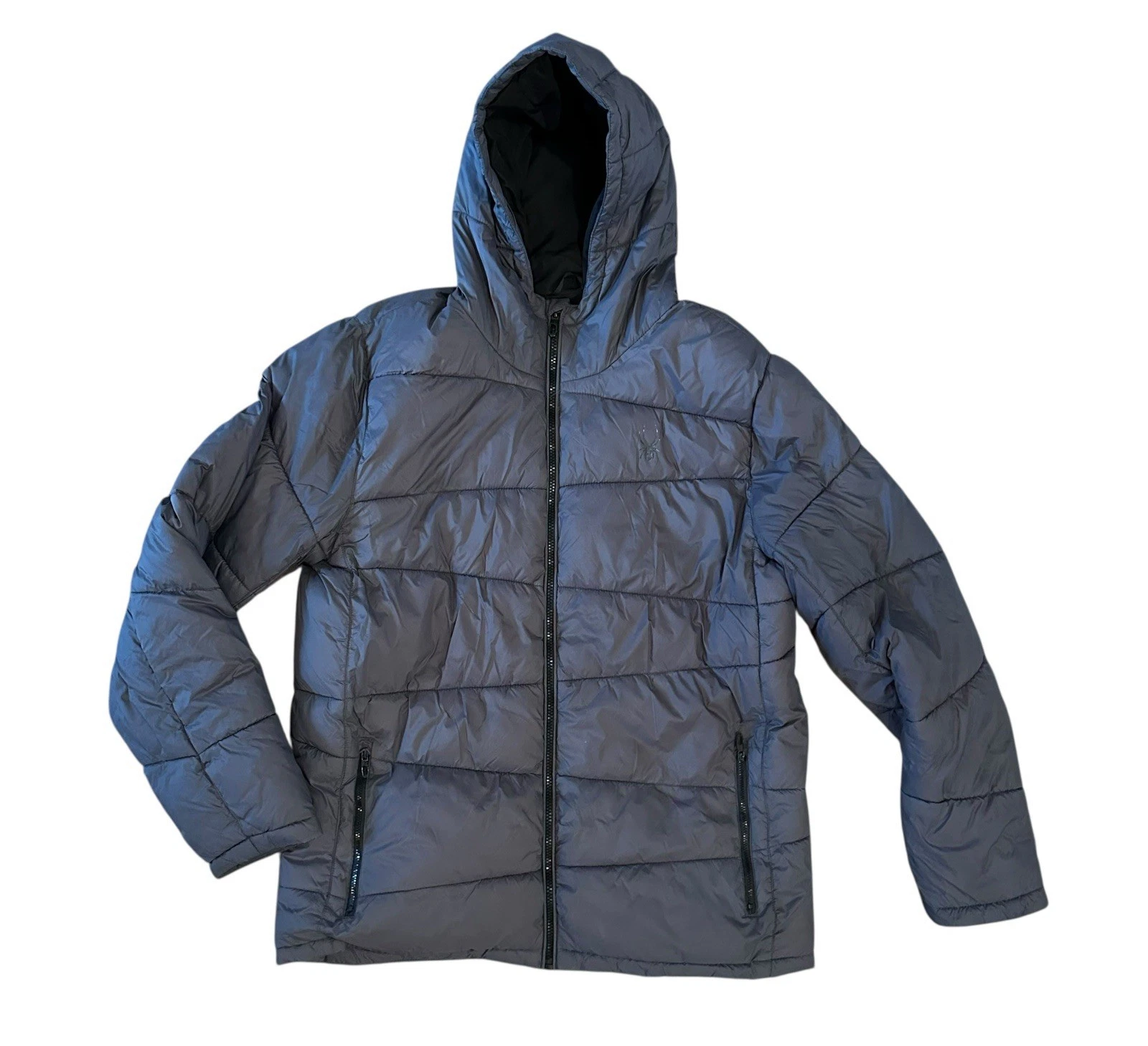 Spyder Men's Nexus Puffer Jacket Coat Dark Gray/ Black Size Large
