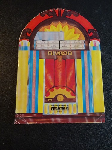 RARE PLAYBOY CLUB HOTEL CASINO ATLANTIC CITY JUKEBOX FOLDER LOOK AT A COOL ITEM