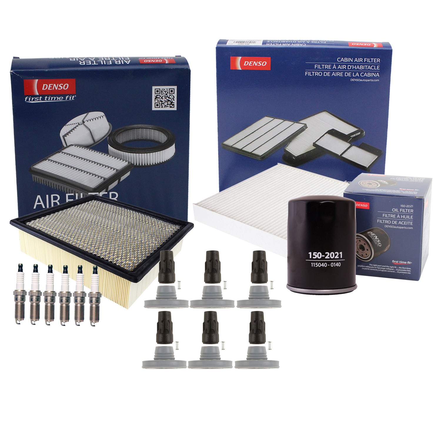 Denso Tune Up Kit 6 Spark Plugs  Boots Kit for Police Interceptor Utility V6 R