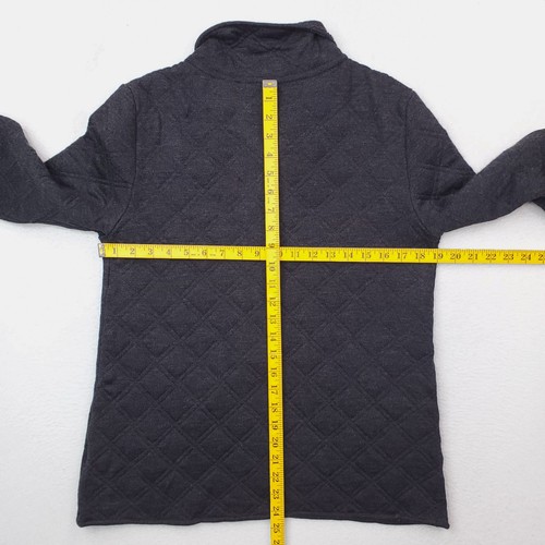 Eileen Fisher Jacke Damen Extra Small anthrazit grau Merinowolle Stepppullover - Bild 11 von 15