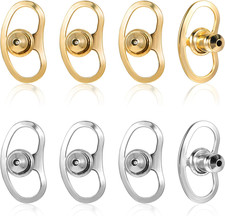 Earring Lifters Backs, 8 Pcs Earring Backs for Droopy Ears Locking Earrings Bac
