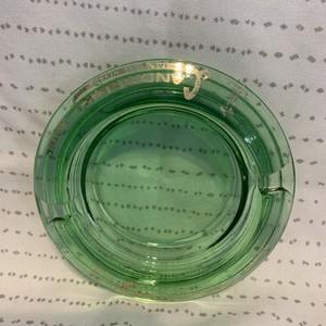 VTG Las Vegas Landmark Hotel Casino Green Glass Ashtray ￼
