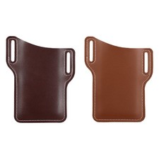 2pcs Cell Phone Waist Bag PU Protective Pouch Mixed Color PU Bag
