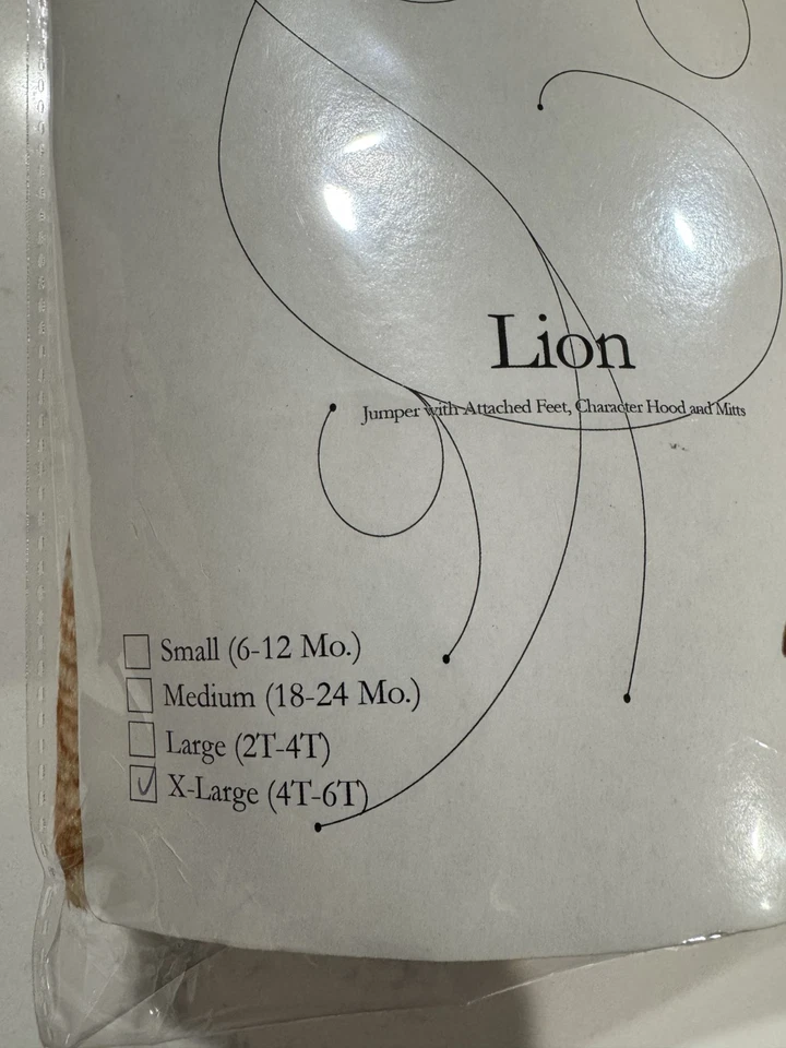 Disfraz Bebé León Halloween TRAJE COMPLETO, Talla XL (4T-6T), NUEVO Foto 3 de 4