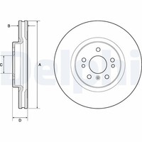 2X Bremsscheibe Delphi BG9968 FüR Mercedes Klasse W251 W164 V251 280 CDI Matic