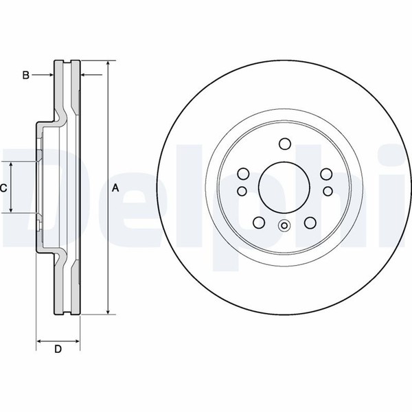 2X Bremsscheibe Delphi BG9968 FüR Mercedes Klasse W251 W164 V251 280 CDI Matic-image