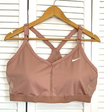Nike Size 2X Indy Women's Beige Light Padded V-Neck Sports Bra DN4181-609 