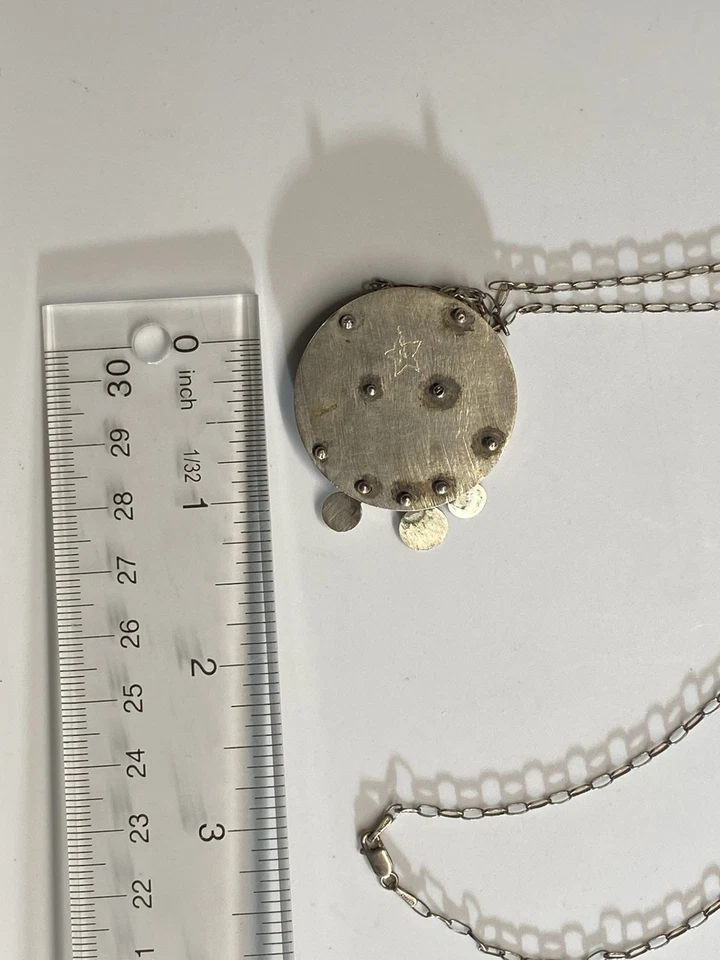 Vintage Danecraft Sterling Silver 925 Chain & Unique Pendant Early Mid Century - Image 3 of 4