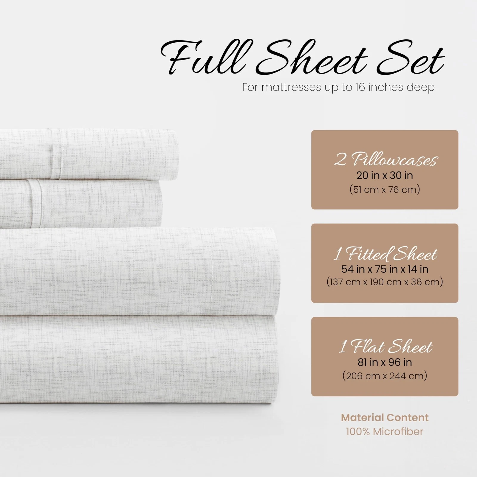 Linen Market 4 Piece Full Bedding Sheet Set - Thumbnail 5