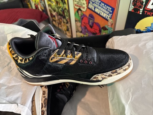 Brand New Jordan 3 Retro SE Animal Instinct Black Size 11 - Picture 2 of 6
