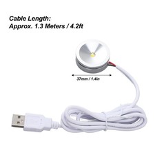 Display Spotlight Round USB Plug In Small LED Showcase Lamp With 4.2ft Cable For