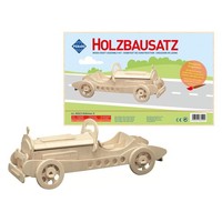 Pebaro Oldtimer II 3D-Puzzle Holzbausatz Mit 39 Teilen Unbehandeltes Holz