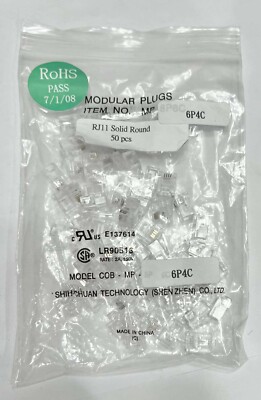 SHIH CHUAN TECHNOLOGY COB MP 6P4C RJ11 Solid Round Modular Plugs