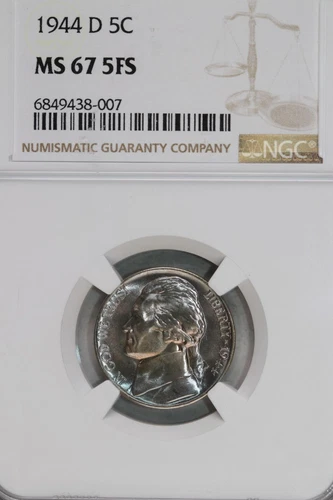 1944 D Jefferson Silver Nickel NGC MS67 5FS *DoubleJCoins* JL1100-216