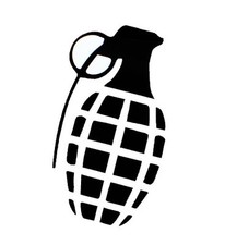 ADESIVO BOMBA A MANO GRANATA BOMB CAR AUTO MOTO BIKE TUNING RACING SPORT