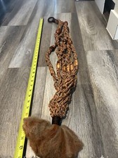 Vintage Handmade Vintage Macrame Plant Hanger wooden Beads 14