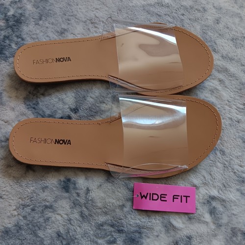 Fashion Nova Are We Clear Sandal Women's Size 8W - Picture 5 of 9