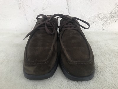 EUC Salvatore Ferragamo Mens Brown Suede Lace Up Oxfords 