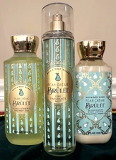 Bath & Body Works LOT OF 3 PEAR CREME BRULEE Body Lotion~Shower Gel~Mist HTF