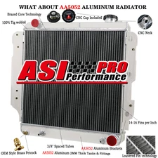 4Row Aluminum Radiator Fits Jeep Wrangler TJ YJ Chevy V8 Conversion 1987-2006