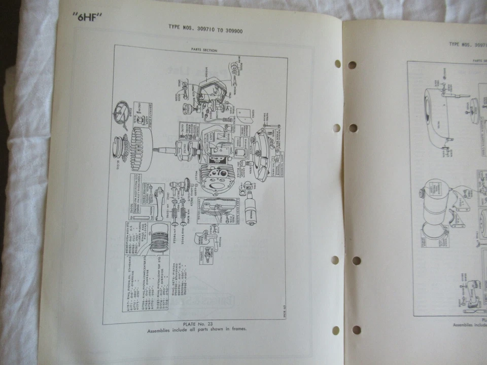 Briggs & Stratton 6HF 6HFB engine parts list manual catalog - Image 2 of 4