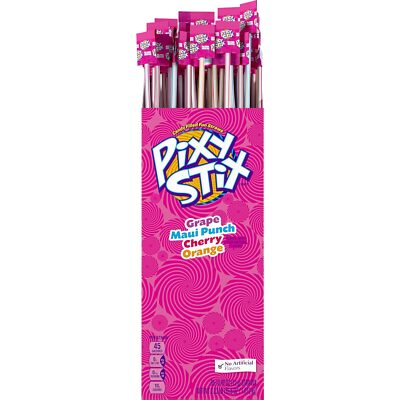 Pixy Stix Candy Variety Pack 85 Count Fruity Flavors Grape Cherry Orange