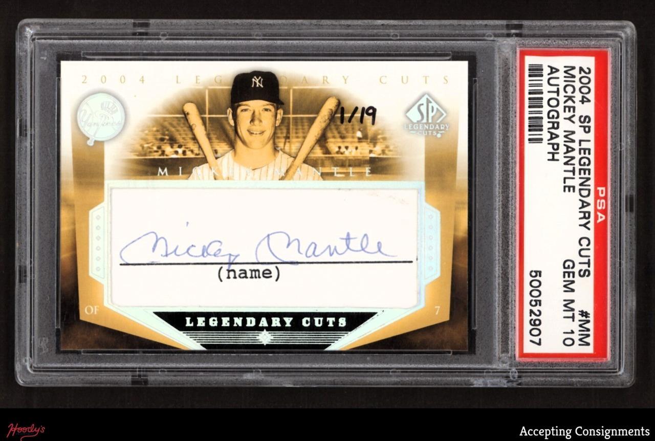 2004 SP Legendary Cuts Autographs Mickey Mantle AUTO PSA 10 GEM 01/19 YANKEES eBay
