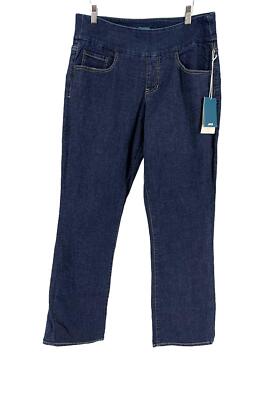 Straight Leg Jag Jeans Plus Size Valentina Mid Rise Pull-On