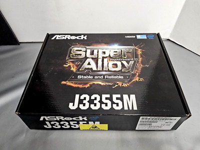 ASROCK J3355M Motherboard + CPU System Board DDR3 HDMI DVI VGA, Micro ATX