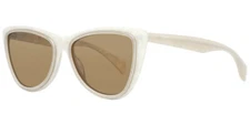 Yohji Yamamoto 5022-808 White Mop / Brown Lens Sunglasses