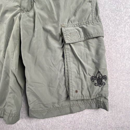Boy Scout Of America Shorts Youth Large 26x10 Army Green Cargo Pocket Mesh Lined - Picture 11 of 16