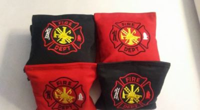 Fire Dept Cornhole Bags Fire fighter corn hole bags regulation made All Weather 