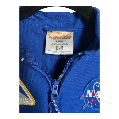 NASA USA kid's space shuttle flight suit costume size 6-8 America astronaut dres - Picture 3 of 6