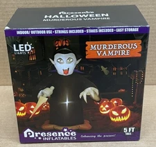 Halloween Inflatable Murderous Vampire Outdoor 5Ft Inflatable Dracula LED Lights