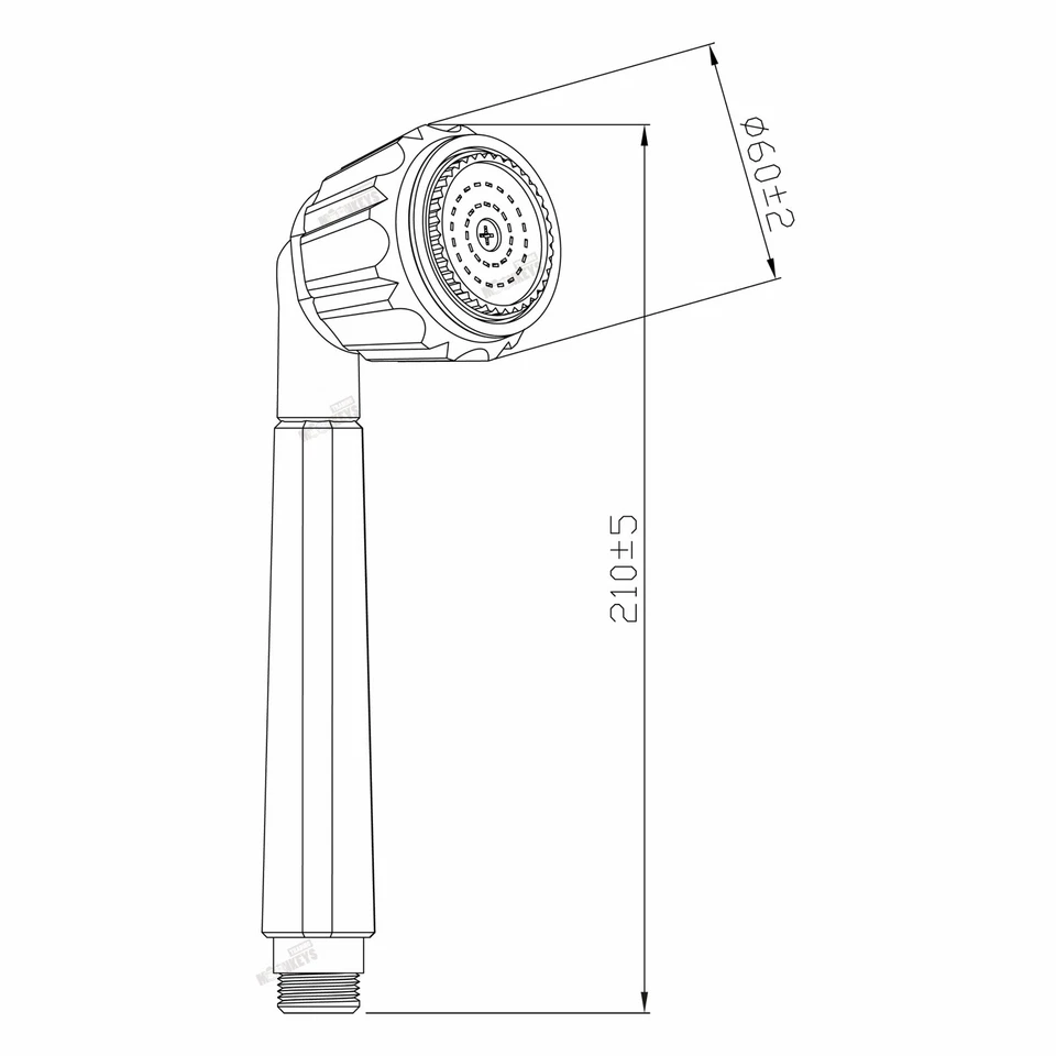 Nostalgie Handbrause Duschbrause mit 2 Strahlarten Retro Brausekopf Duschkopf - Bild 2 von 2
