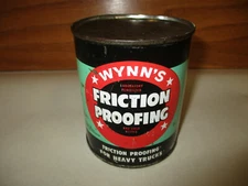 Vintage Wynn's Friction Proofing For Heavy Trucks Oil Can Tin 1Pint (Empty) USA