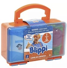 New Blippi Lunch Box Surprise ORANGE W/ Exclusive Figure,2 Accessories  More
