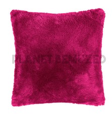 LUXURY LARGE SUPER SOFT WARM PLAIN FAUX FUR MINK FILLED CUSHIONS OR COVERS