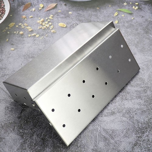 Barbecue Stainless Steel Smoker Box For Gas Grill or Charcoal Grill - Picture 9 of 11